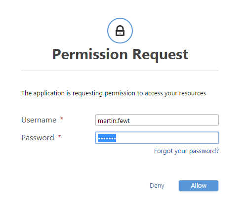 permission request screenshot